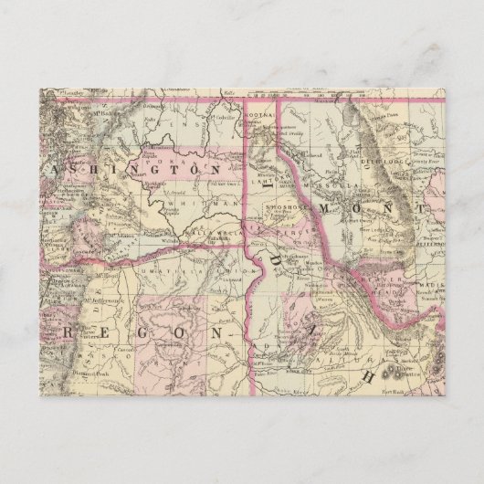 Erz, Wash, Ida, Mont Postkarte (Vorderseite)