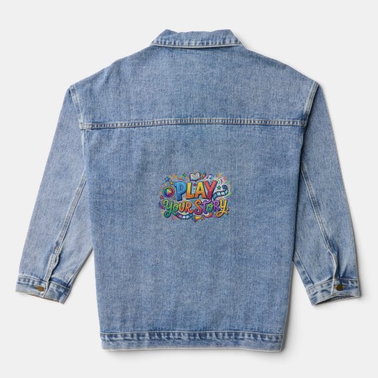 Erzähl deine Geschichte Jeansjacke (Rückseite)