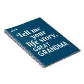 Erzähl deine Lebensgeschichte, Urgroßmutter-Gesche Notizblock (Rechte Seite)