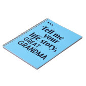 Erzähl deine Lebensgeschichte, Urgroßmutter Notizblock (Linke Seite)