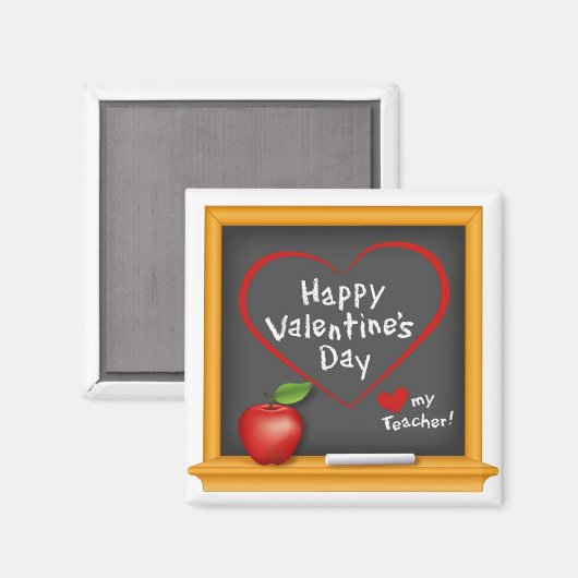 Erzähl deinem Lehrer den glücklichen Valentinstag! Magnet (Vorderseite/Rückseite)
