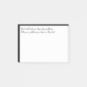 Erzähl Gott nicht deine Probleme Inspiration Zitat Post-it Klebezettel (Vorderseite)