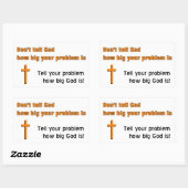 Erzähl Gott nicht, wie groß dein Problem ist Rechteckiger Aufkleber (Blatt)