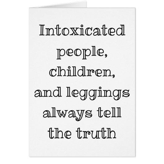 Erzähl immer die wahrheitslustige Grußkarte (Vorne)