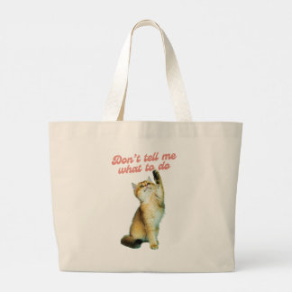 Erzähl mir nicht, wie ich Geschenke von Meme Cat L Jumbo Stoffbeutel