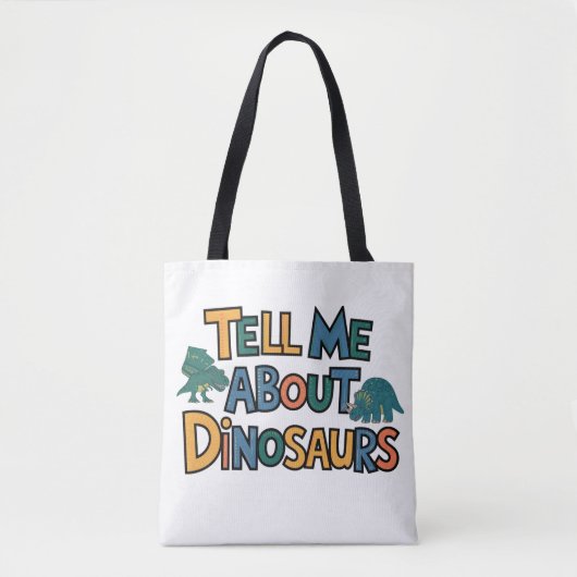 Erzähl mir von Dinosauriern Tasche (Vorderseite)