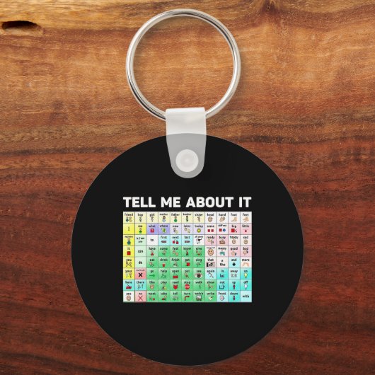 Erzähl mir, wie es die Sprachpathologie von AAC Sp Schlüsselanhänger (Vorderseite)