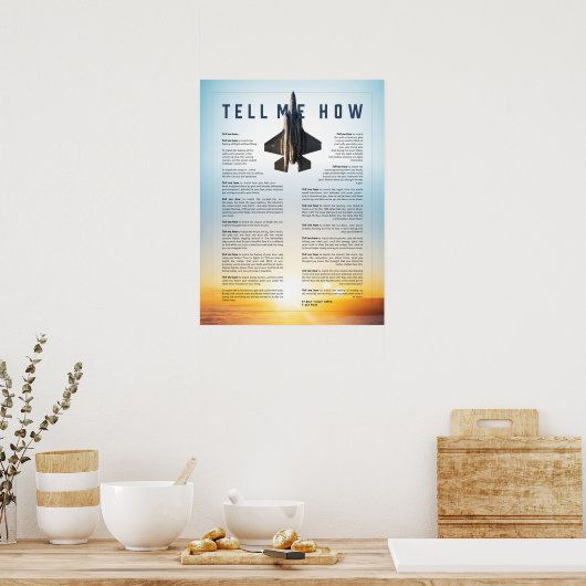 Erzähl mir, wie ich poster (Küche)