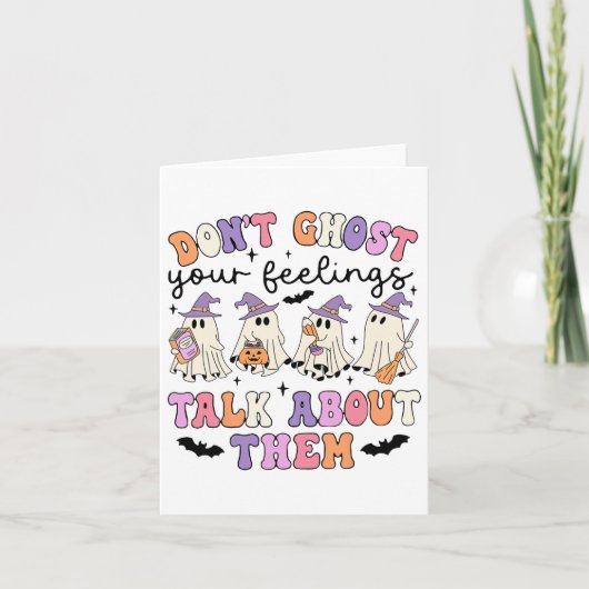 Erzähl nicht dein Gefühl, wenn du über sie berät Karte (Vorderseite)