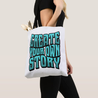 Erzähle Deine eigene Geschichte - Schwarze Umrandu Tasche