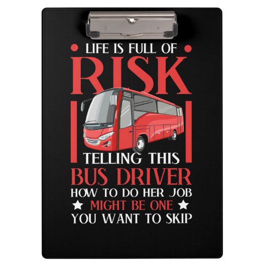 Erzählen dieses Busfahrers Klemmbrett (Vorderseite)