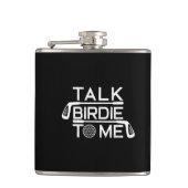 Erzählen Sie Birdie zu mir Funny Golf Golfer Golfs Flachmann (Vorderseite)