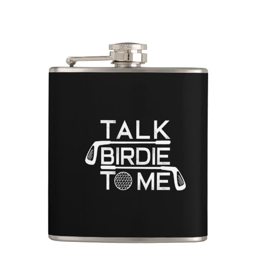 Erzählen Sie Birdie zu mir Funny Golf Golfer Golfs Flachmann (Vorderseite)