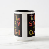 Erzählen Sie die Geschichte-Tasse Zweifarbige Tasse (Mittel)
