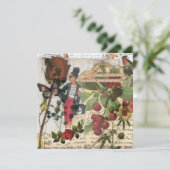 Erzählen Sie die Storys-Flachgrüßkarte (Stehend Vorderseite)