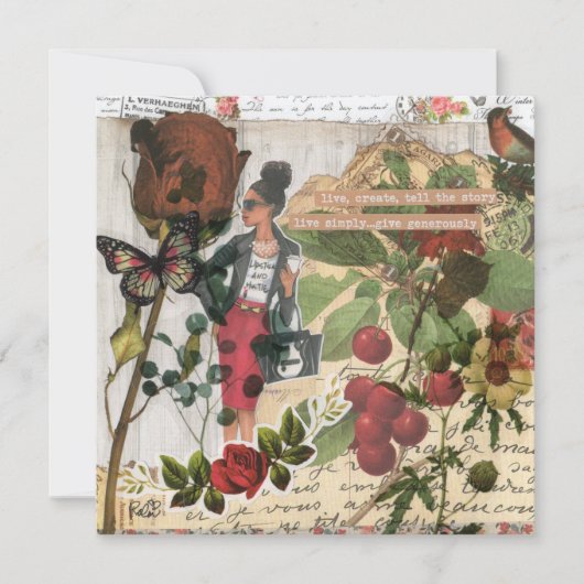 Erzählen Sie die Storys-Flachgrüßkarte (Vorderseite)