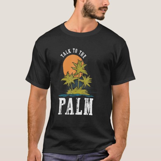 Erzählen Sie die Tropical Island Summer Bea Palmen T-Shirt (Vorderseite)