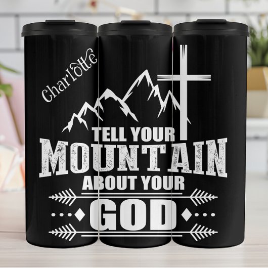 Erzählen Sie Ihrem Berg Thermosbecher