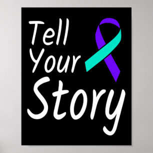 Erzählen Sie Ihren "Story Suicide Prevention Ribbo Poster