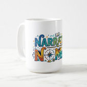 Erzählender Nomade – Durch Geschichten Wandern Gra Kaffeetasse (Vorderseite Links)