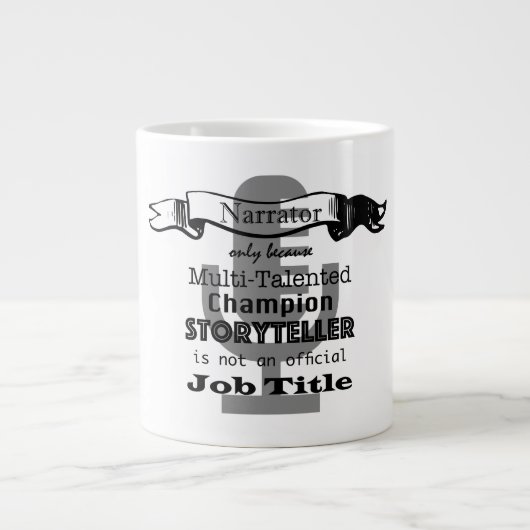Erzähler Job Titel Tasse - schwarz (Vorderseite)
