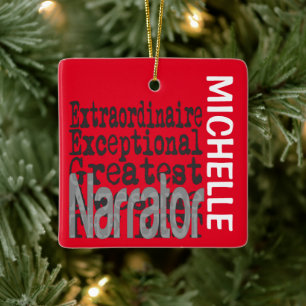 Erzählerin Extraordinaire CUSTOM Keramikornament