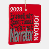 Erzählerin Extraordinaire CUSTOM Keramikornament (Rechts)