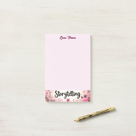 Erzählrosa Armschreiber-Desktop Post-it Klebezettel (Auf Schreibtisch)