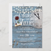 Erzählung so alt wie Time Dusty Blue Mairytale Hoc Einladung (Vorderseite)