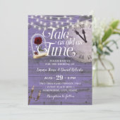 Erzählung so alt wie Time Lavender Märchenhochzeit Einladung (Stehend Vorderseite)