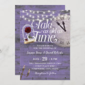Erzählung so alt wie Time Lavender Märchenhochzeit Einladung (Vorne/Hinten)