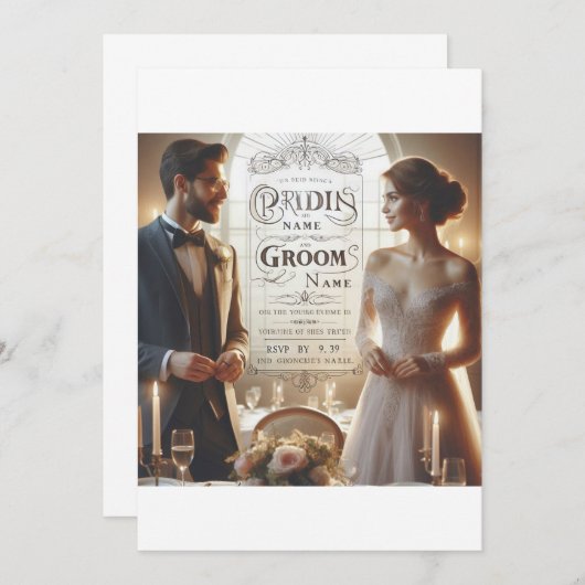 Erzaubernde Momente: Eine Nacht zum Erinnern" Einladung (Vorne/Hinten)