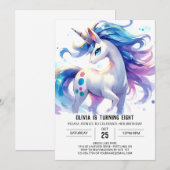 Erzauberndes Pferd zum Geburtstag Einladung (Vorne/Hinten)