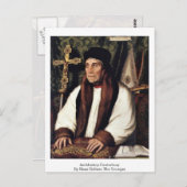 Erzbischof Canterbury von Hans Holbein dem Jüngere Postkarte (Vorne/Hinten)