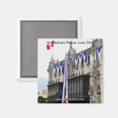 Erzbischofspalast mit "Jealousy Balconies" Lima Magnet (Vorderseite/Rückseite)