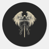 Erzengel Gabriel Christlicher Engel Katholischer K Runder Aufkleber (Vorderseite)