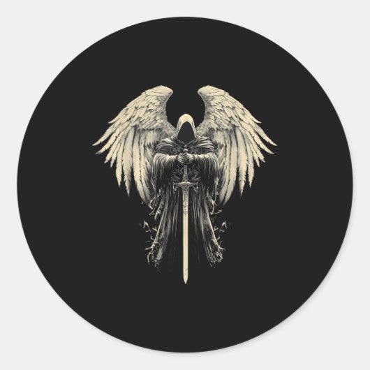 Erzengel Gabriel Christlicher Engel Katholischer K Runder Aufkleber (Vorderseite)