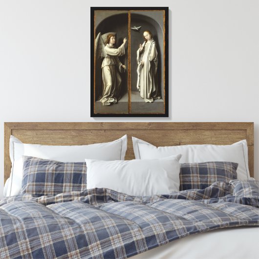 Erzengel Gabriel; Die Jungfrau verkündet Leinwanddruck (Insitu (Schlafzimmer))