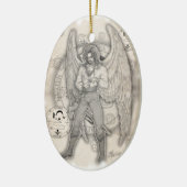 Erzengel Jophiel Verzierung Keramikornament (Links)