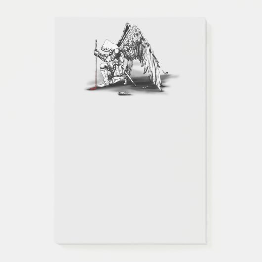 Erzengel Krieger Post-it Klebezettel (Vorderseite)