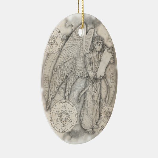 Erzengel Metatron Verzierung Keramik Ornament (Rechts)