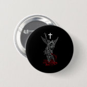 Erzengel Michael besiegt Satan Button (Vorne & Hinten)