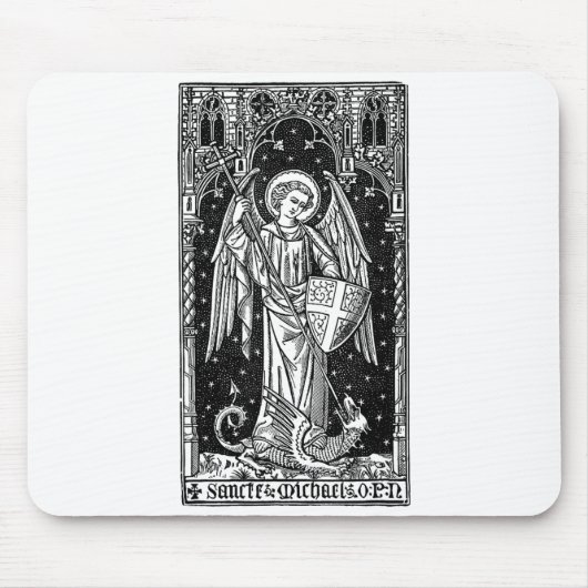 Erzengel Michael besiegt Satan Christus Mousepad (Vorne)
