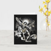 Erzengel Michael besiegt Satan Krieger  Karte (Gelbe Blume)