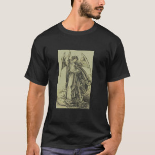 Erzengel Michael durchbohrt Drachen Satan Martin S T-Shirt