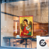 Erzengel Michael Fensteraufkleber (Café-Fenster)