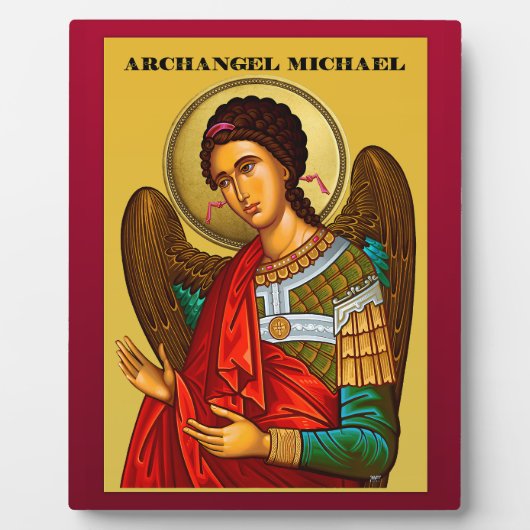 Erzengel Michael Fotoplatte (Vorderseite)