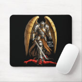 Erzengel Michael Glaube Design Macht keinen Friede Mousepad (Mit Mouse)