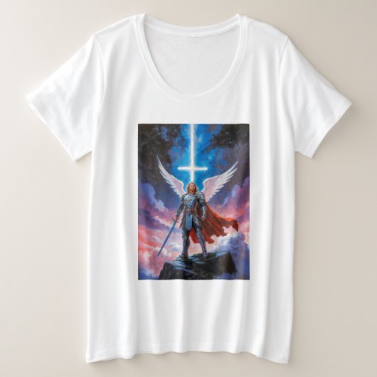 Erzengel Michael Große Größe T-Shirt (Design vorne)