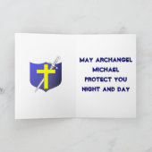 Erzengel-Michael-Grußkarte Karte (Innenseite)